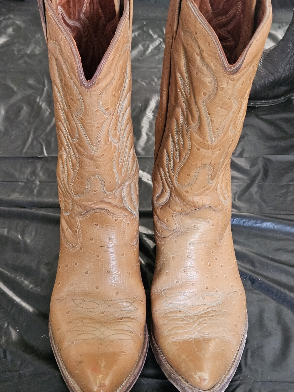 Mens Vintage Texas OstrichWestern Cowboy Boots